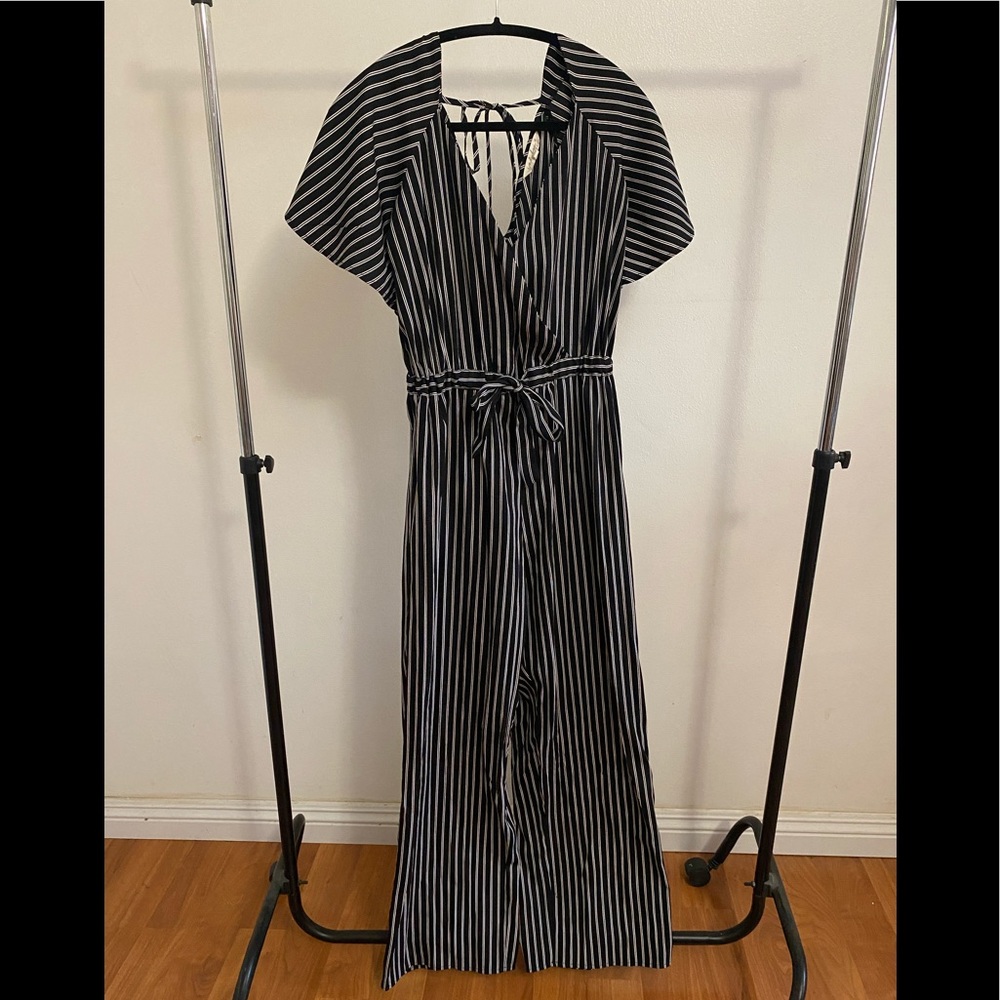 Pinstriped jumpsuit